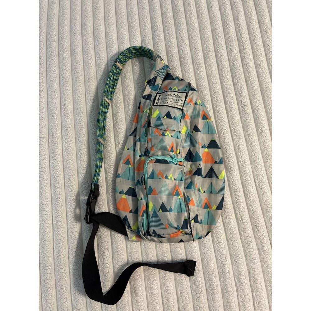 Kavu Rope Sling Bag Backpack Triangle Camping Pocket Large hiking travel orange